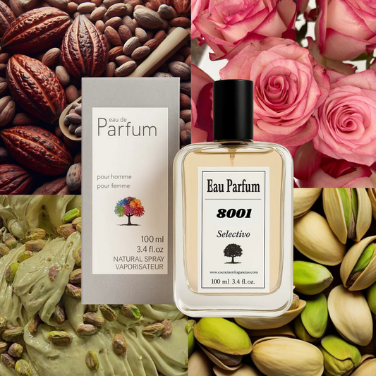 Perfume Selecto 8001 - Símil Yum Pistacho Gelato 33 de Kayali Fragances (Unisex)