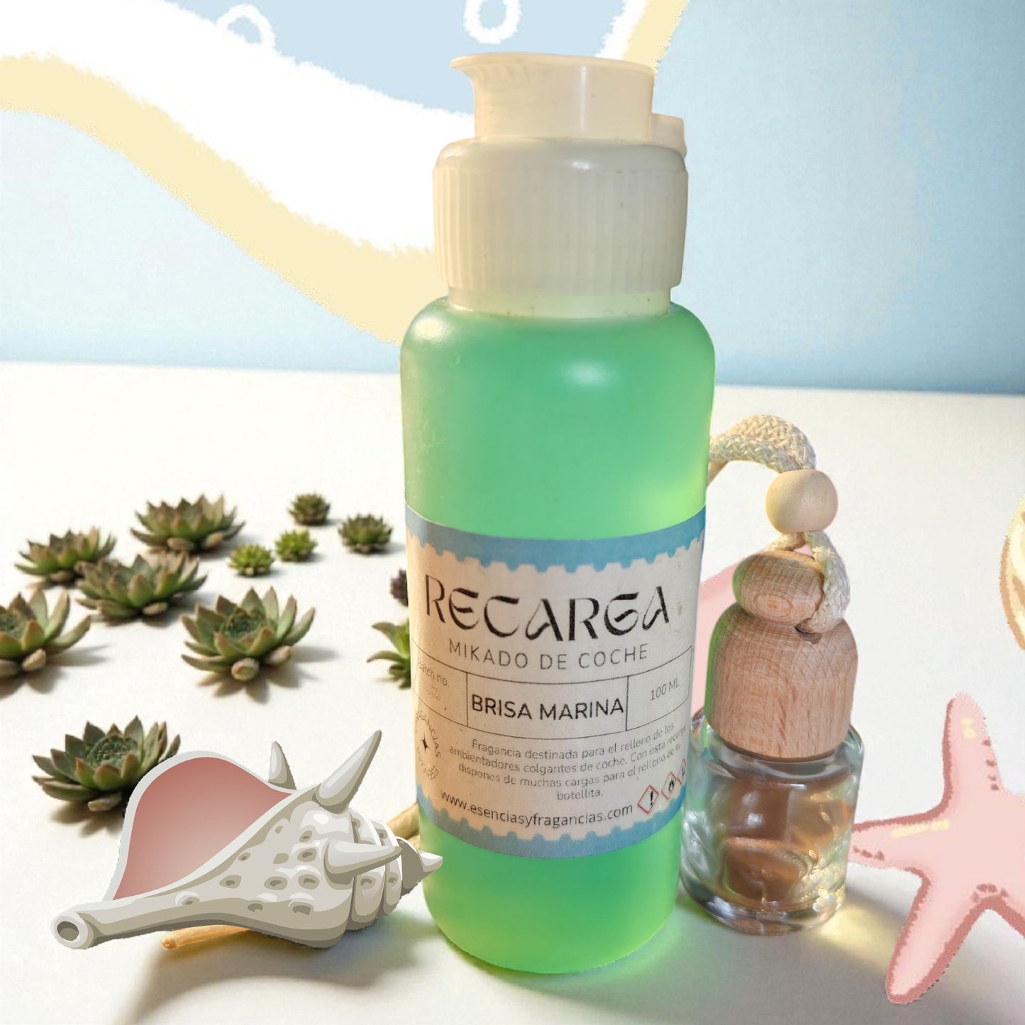 Recarga Ambientador de Coche, Refill Brisa Marina