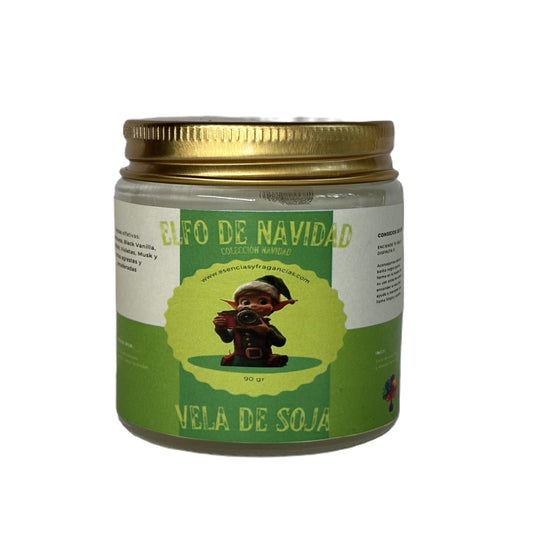 Vela Elfo de Navidad - Vela De Soja /  90 gr