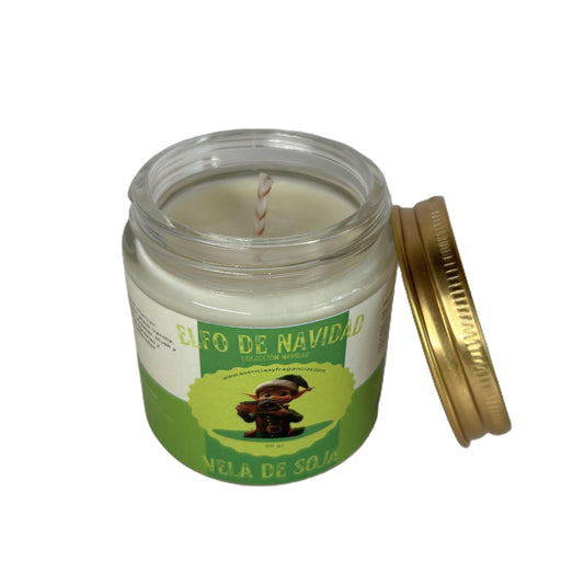 Vela Elfo de Navidad - Vela De Soja /  90 gr